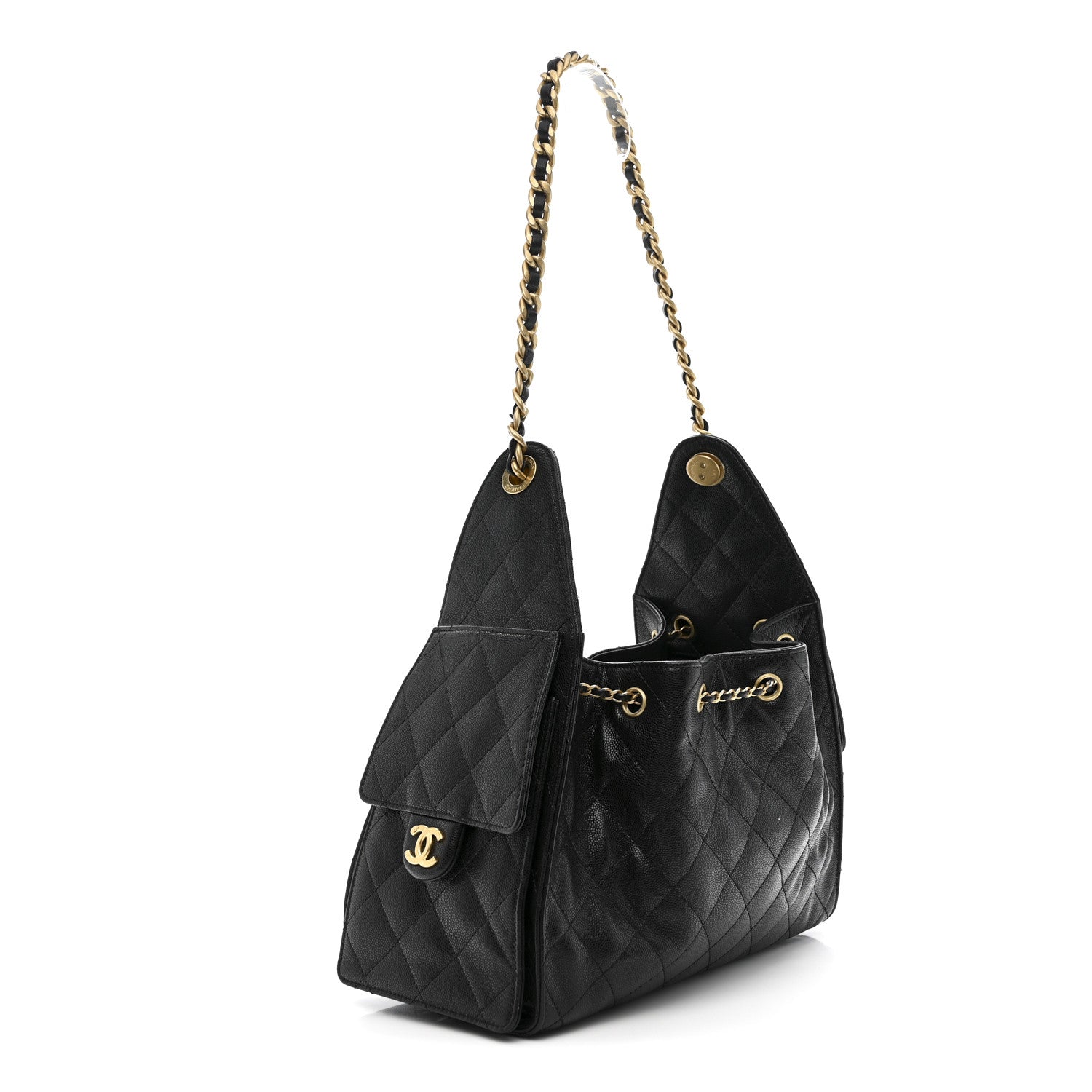 Chanel Caviar Quilted Small Chanel 25 Handbag Black 3 of 12
