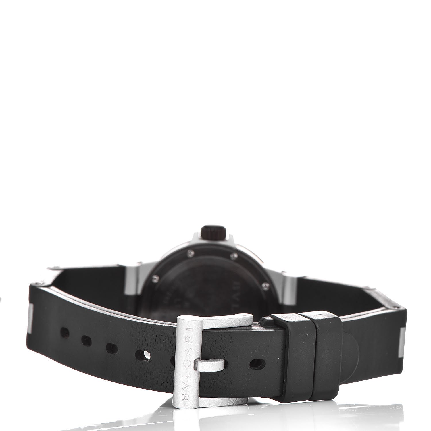 Bulgari Aluminum Rubber 29mm Diagono Quartz Watch 4 of 5