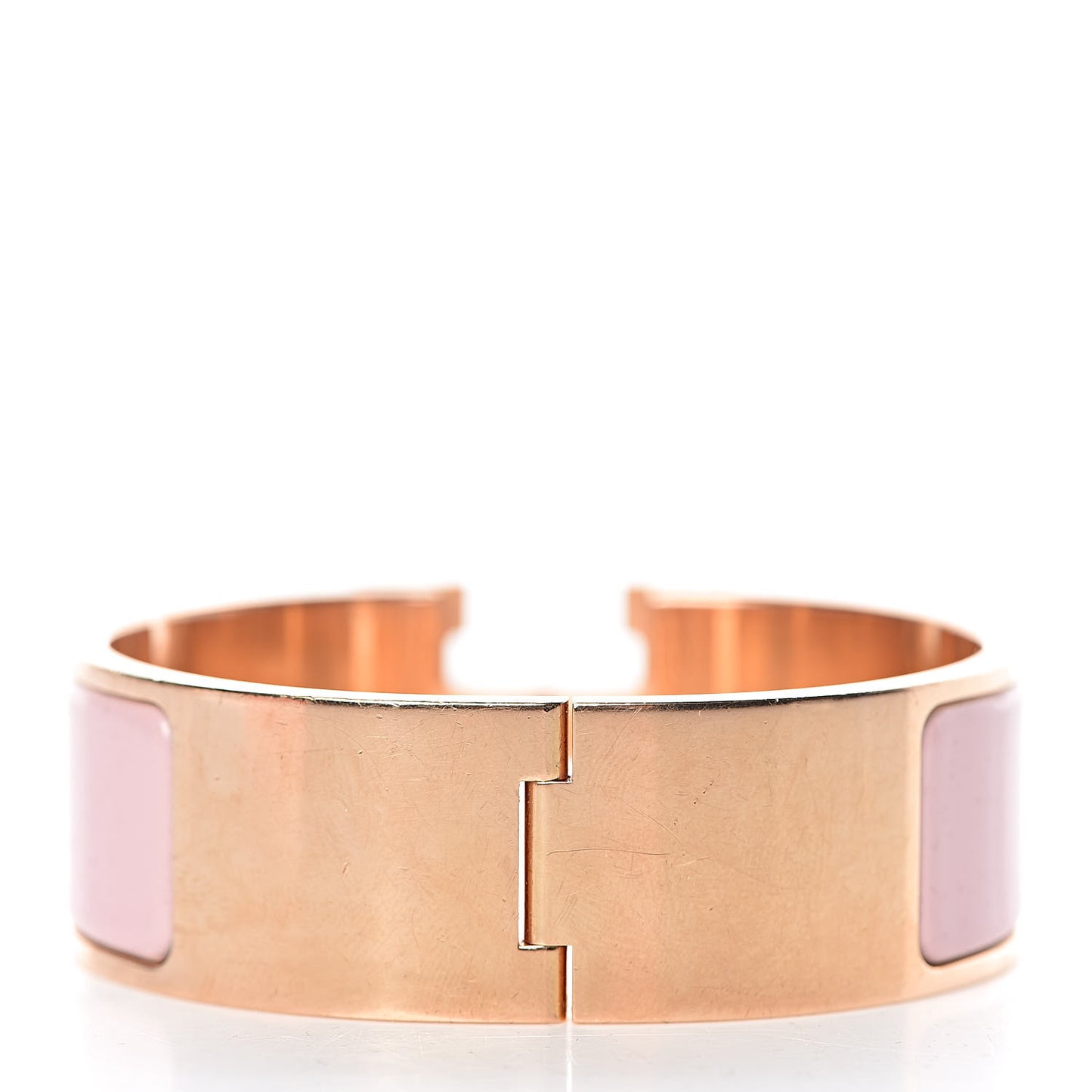 Enamel Wide Clic Clac H Bracelet PM Rose Cassata