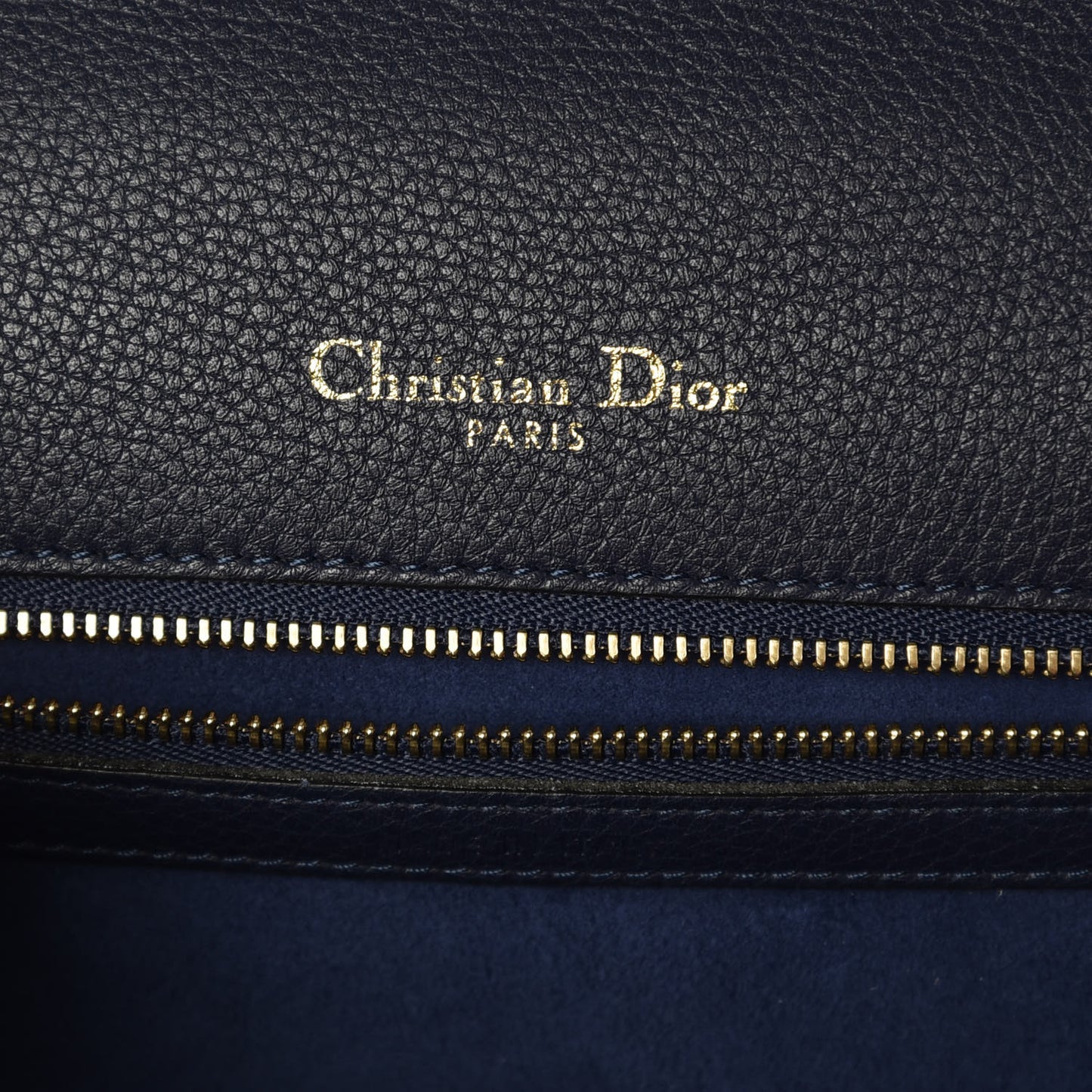 Grained Calfskin Medium Diorama Flap Bag Blue