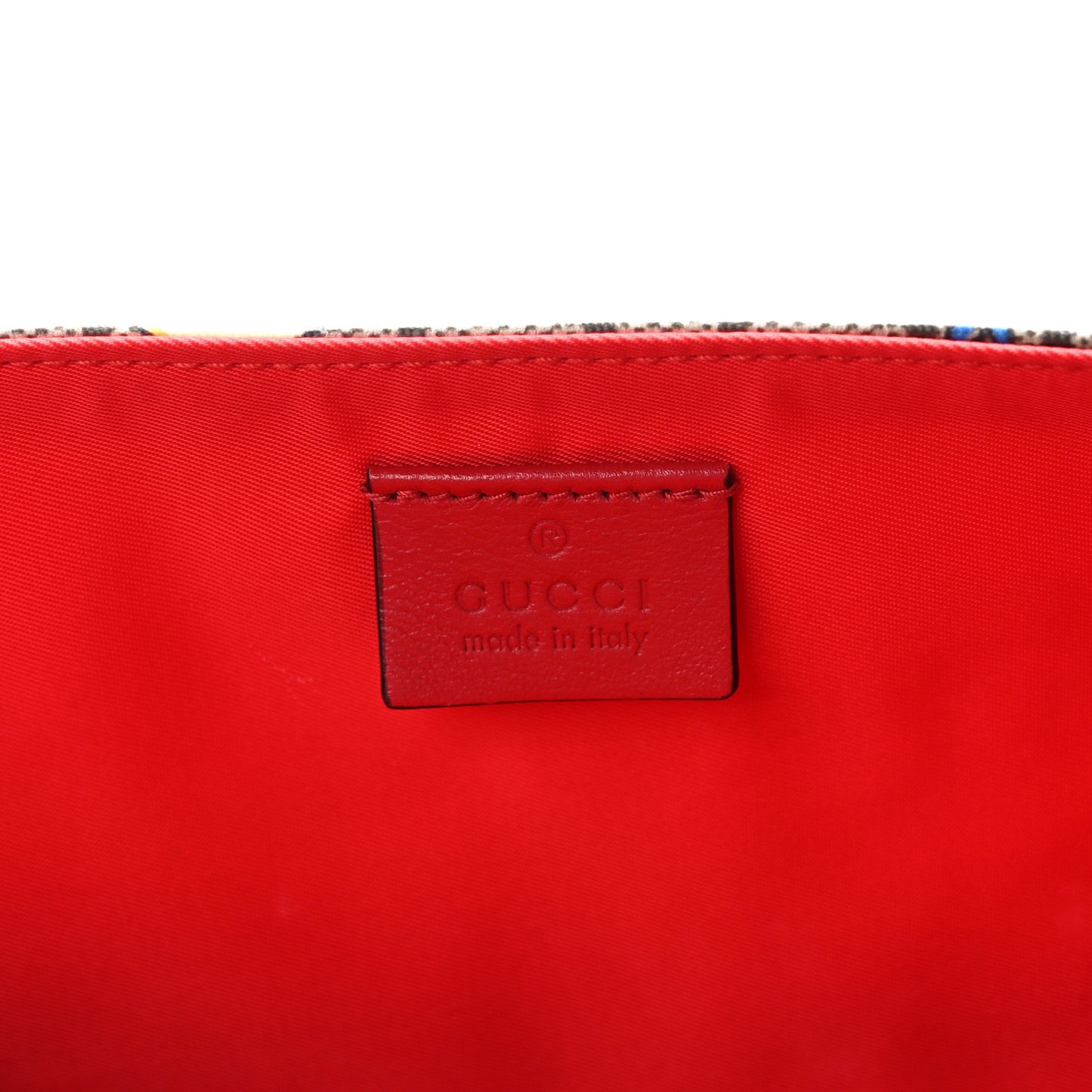 GG Supreme Monogram Space Diaper Bag Red