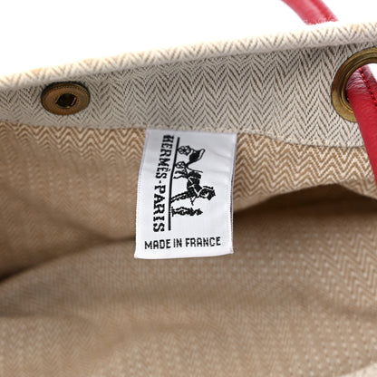 Hermes Canvas Epsom Aline Grooming Bag Red 6 of 14