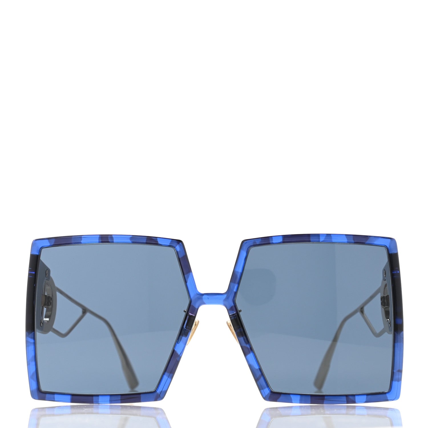 Christian Dior Acetate Square 30 Montaigne Sunglasses Blue 2 of 12