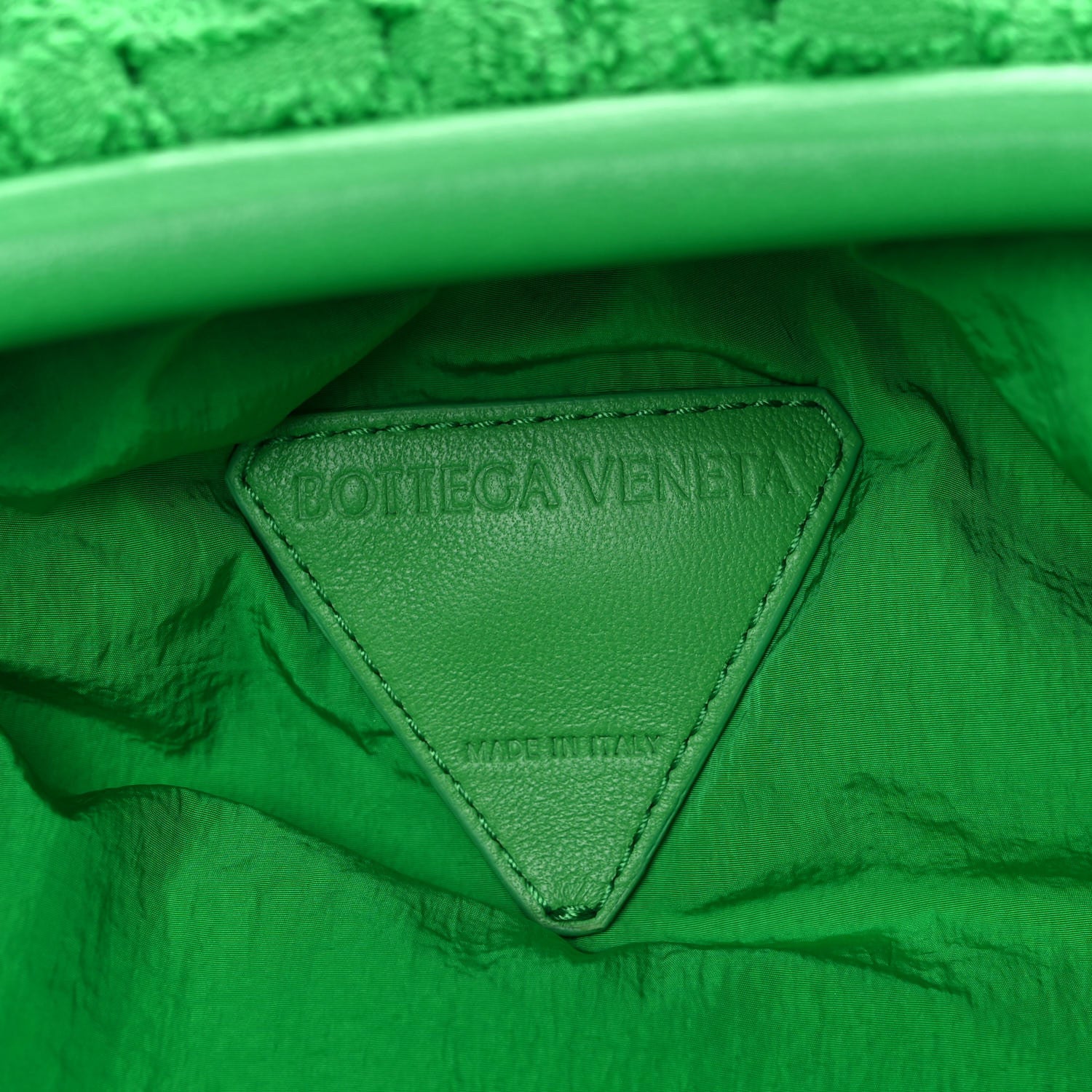 Bottega Veneta Sponge Fabric The Pouch Clutch Grass 7 of 8