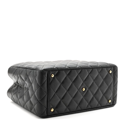 Chanel Caviar Quilted Small Shopping Tote Black 4 of 10