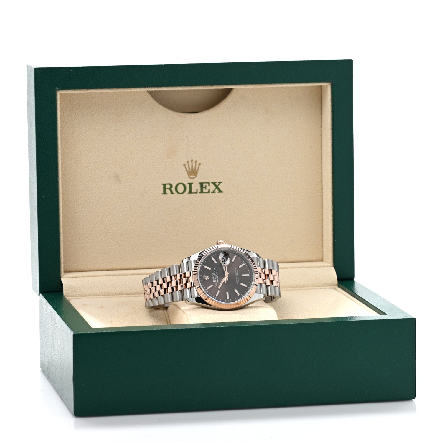 Rolex Stainless Steel 18K Everose Gold 36mm Oyster Perpetual Datejust Watch Chocolate 126231 5 of 5