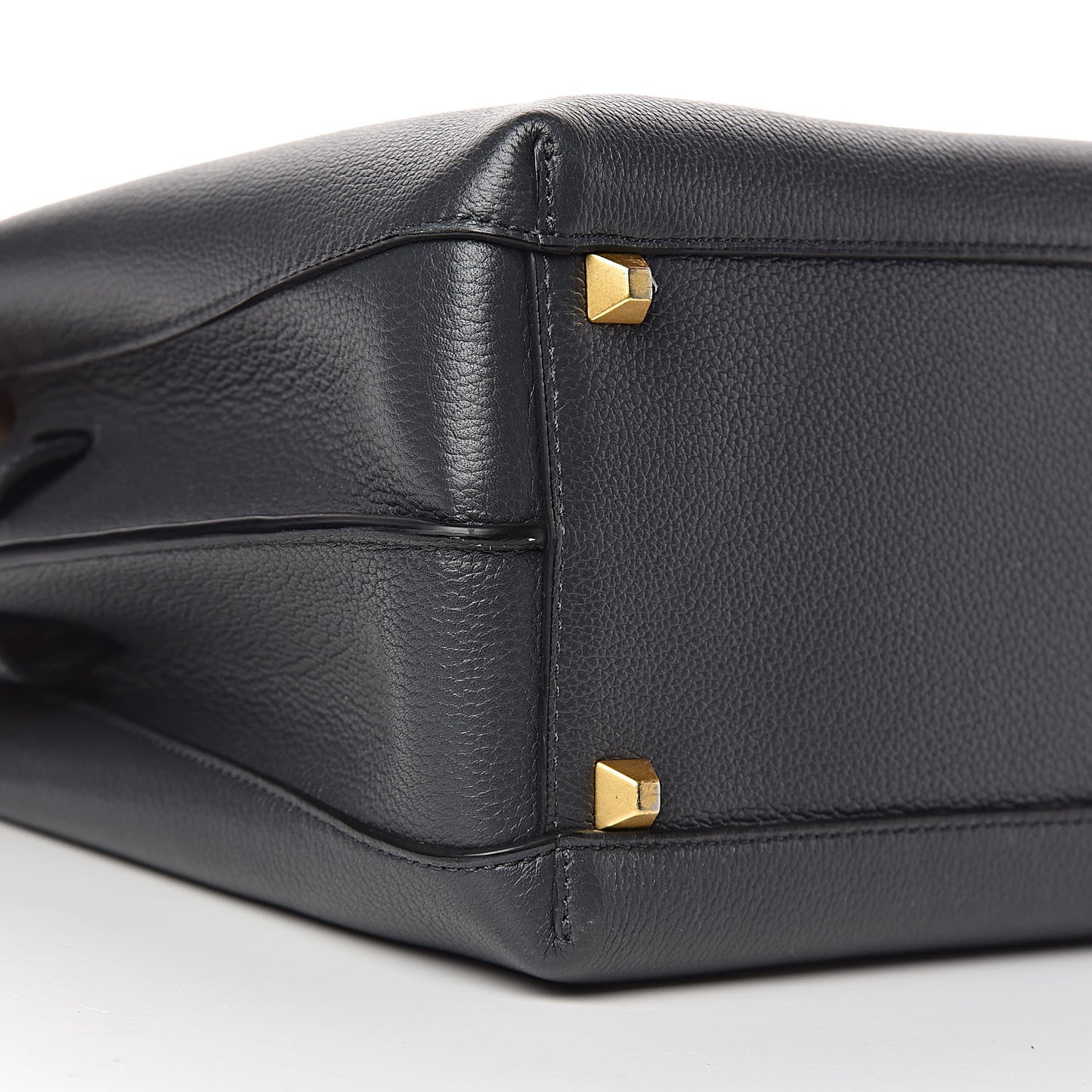 Grained Calfskin Medium Milla Tote Phantom Grey
