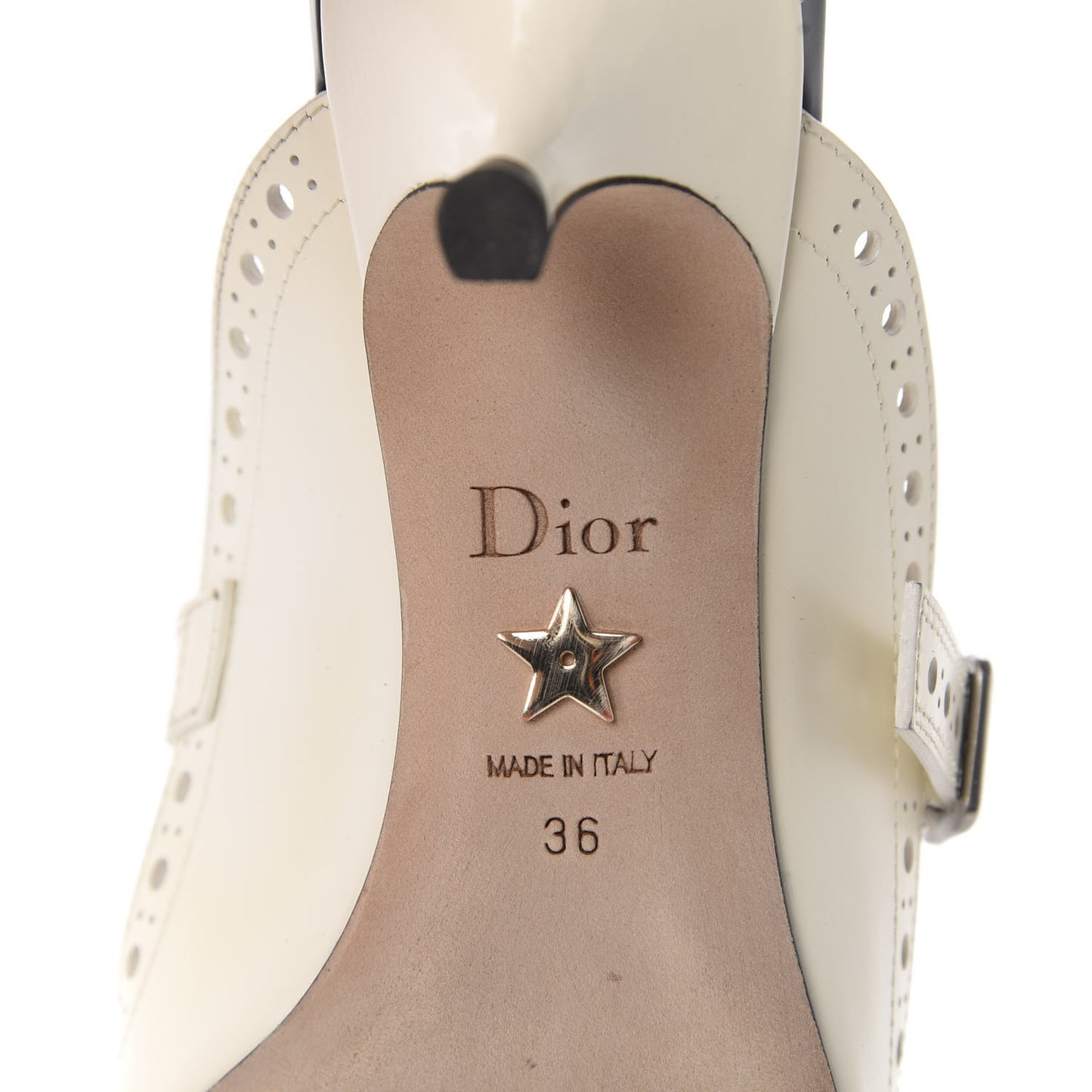 Brushed Calfskin Spectadior 45mm Mules 36 Black Off White
