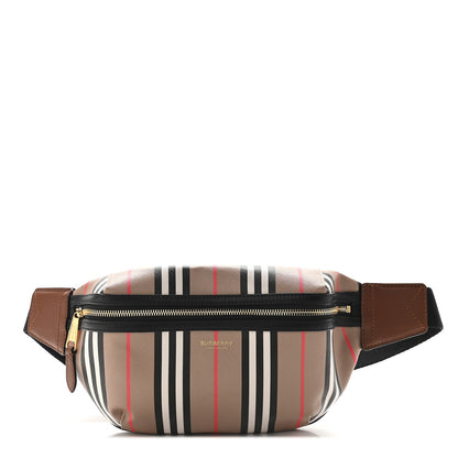 Burberry E-Canvas Icon Stripe Sonny Bum Bag Archive Beige 1 of 9