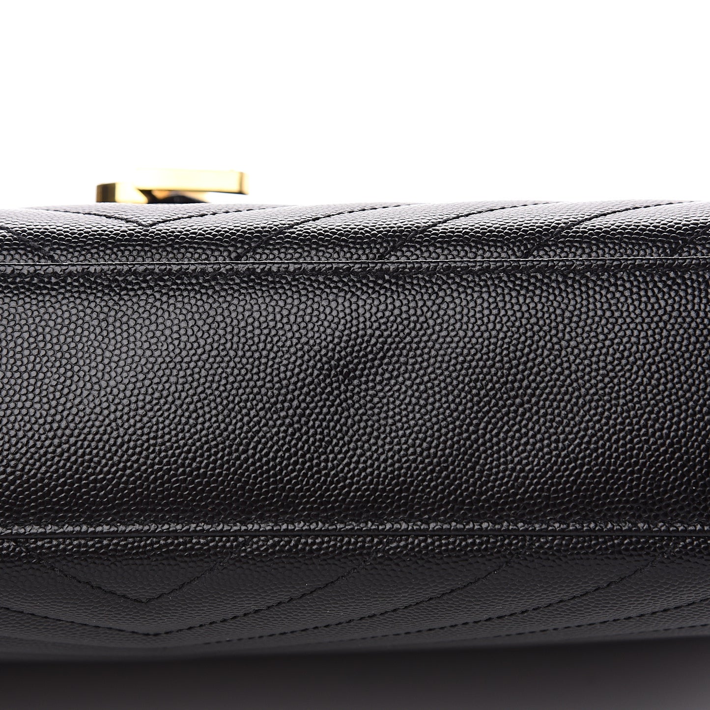 Grain De Poudre Matelasse Chevron Large Monogram Satchel Black