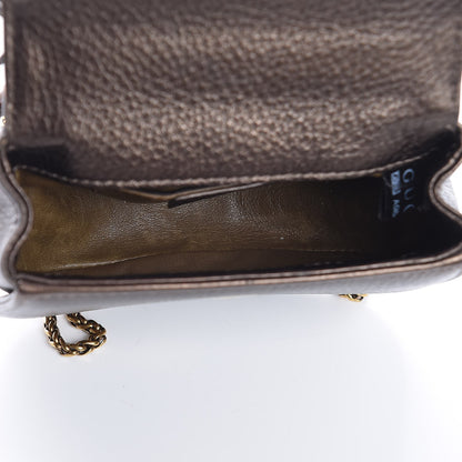 Gucci Calfskin Mini Bamboo Night Evening Bag Bronze 5 of 7