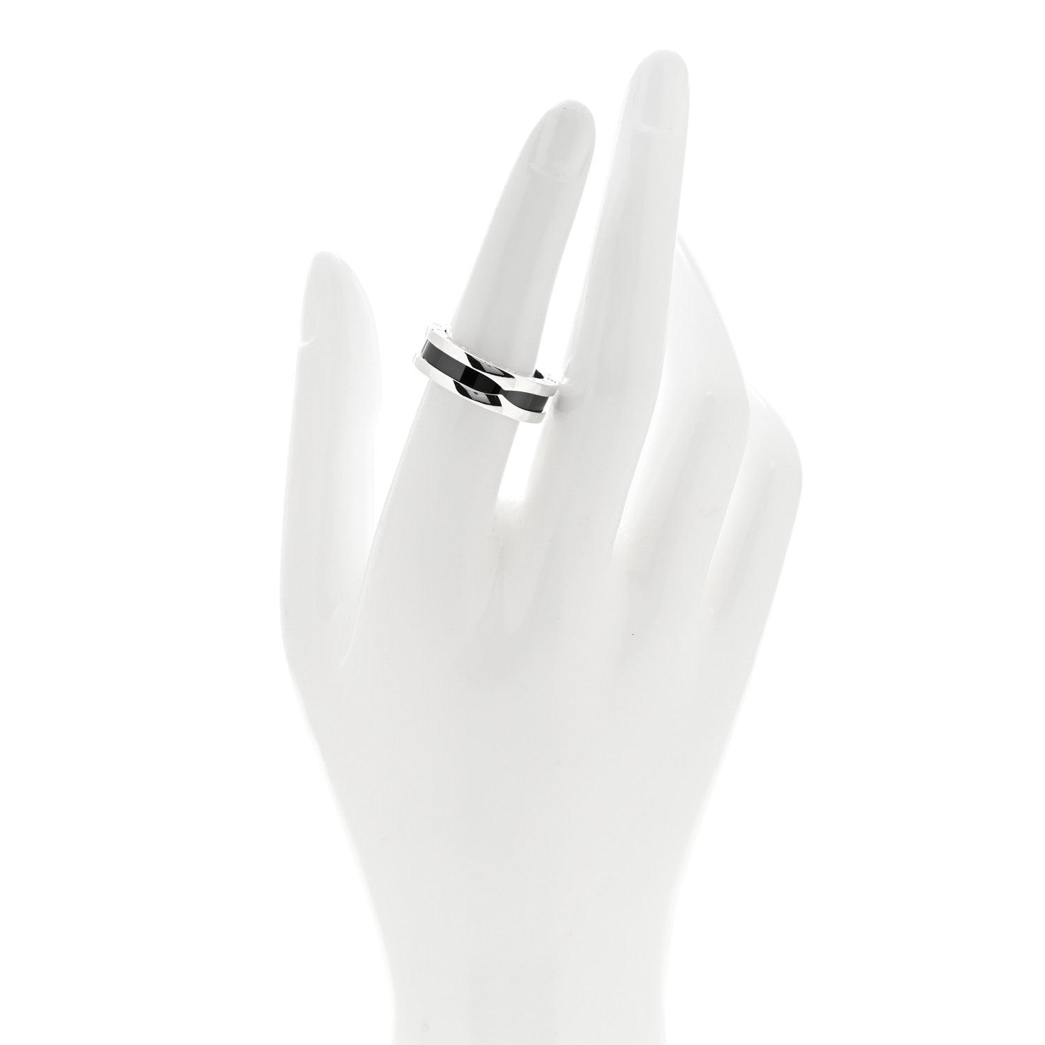 Bulgari Sterling Silver Ceramic Save The Children One-Band Ring 53 6.25 2 of 6