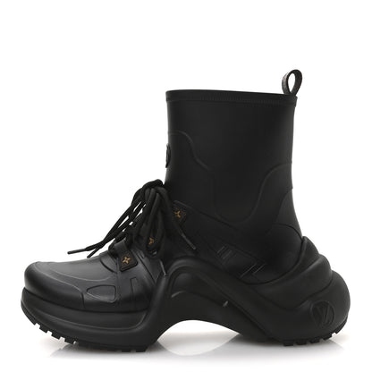 Louis Vuitton Mat Rubber Monogram LV Archlight Sneaker Boots 38 Black 1 of 9