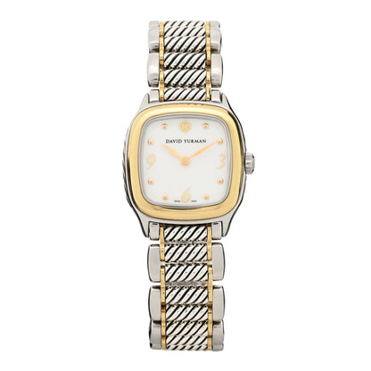 David Yurman Stainless Steel 18K Yellow Gold 25mm Thoroughbred Quartz Watch 1 of 4