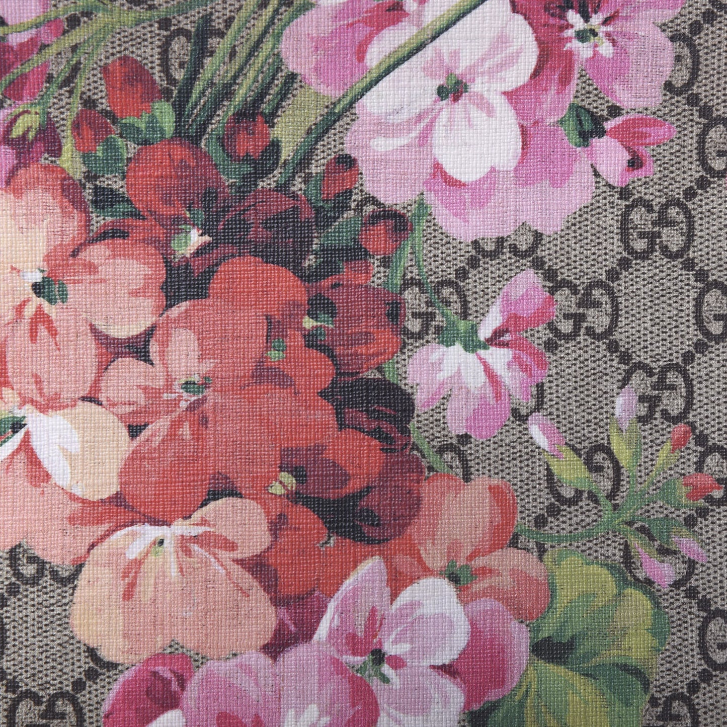 GG Supreme Monogram Blooms Large Cosmetic Case Beige Multicolor Dry Rose