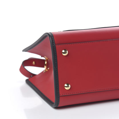 Fendi Vitello Century Opaco F is Fendi Bi-Color Small Runaway Satchel Fragola Black 10 of 11
