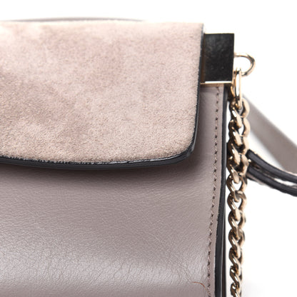 Chloe Suede Calfskin Mini Faye Shoulder Bag Motty Grey 16 of 18