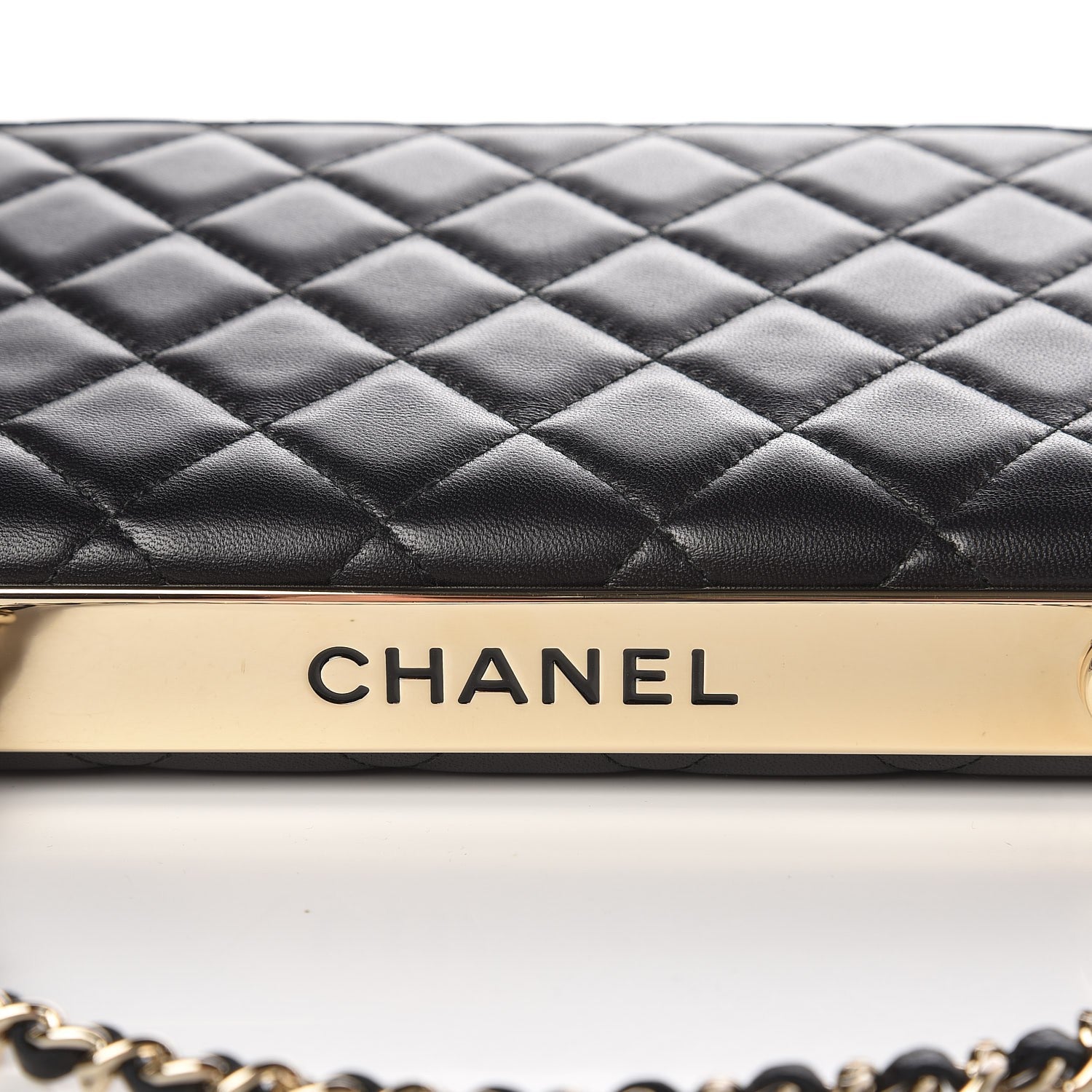 Chanel Lambskin Quilted Trendy CC Wallet On Chain WOC Black 10 of 11