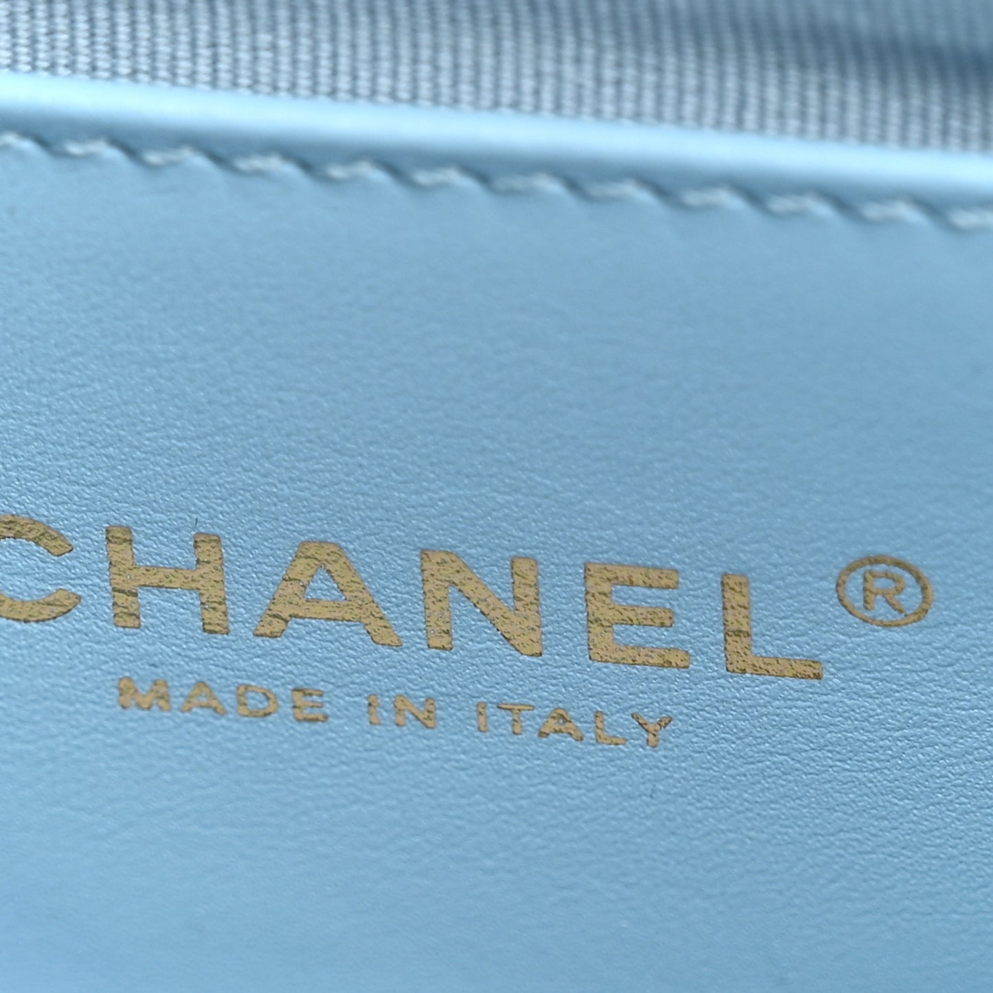 Lambskin Quilted CC Chain Flap Light Blue