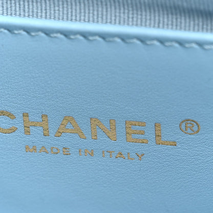 Chanel Lambskin Quilted CC Chain Flap Light Blue 5 of 9