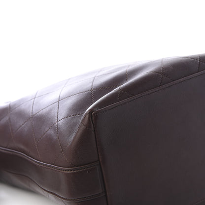 Chanel Calfskin Quilted Small On My Shoulder Drawstring Bag Brown 7 of 11