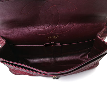 Chanel Metallic Aged Calfskin Quilted 2.55 Reissue 226 Flap Dark Red 5 of 20