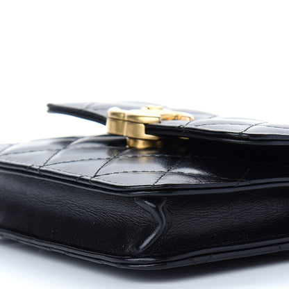 Chanel Calfskin Quilted Perfect Fit Coin Purse With Chain Black 10 of 10