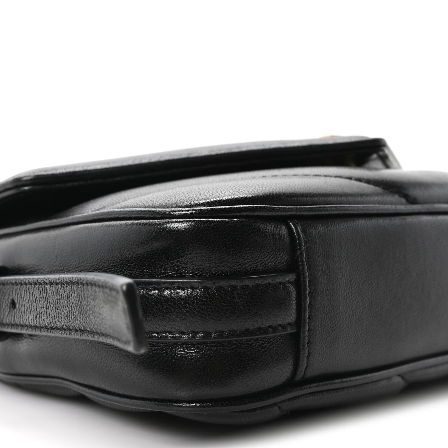 Lambskin Quilted Monogram Toy Loulou Crossbody Bag Black