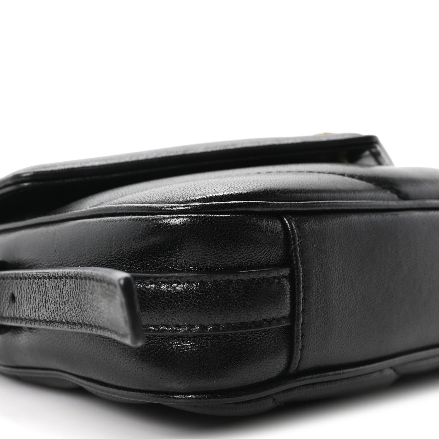 Saint Laurent Lambskin Quilted Monogram Toy Loulou Crossbody Bag Black 9 of 10