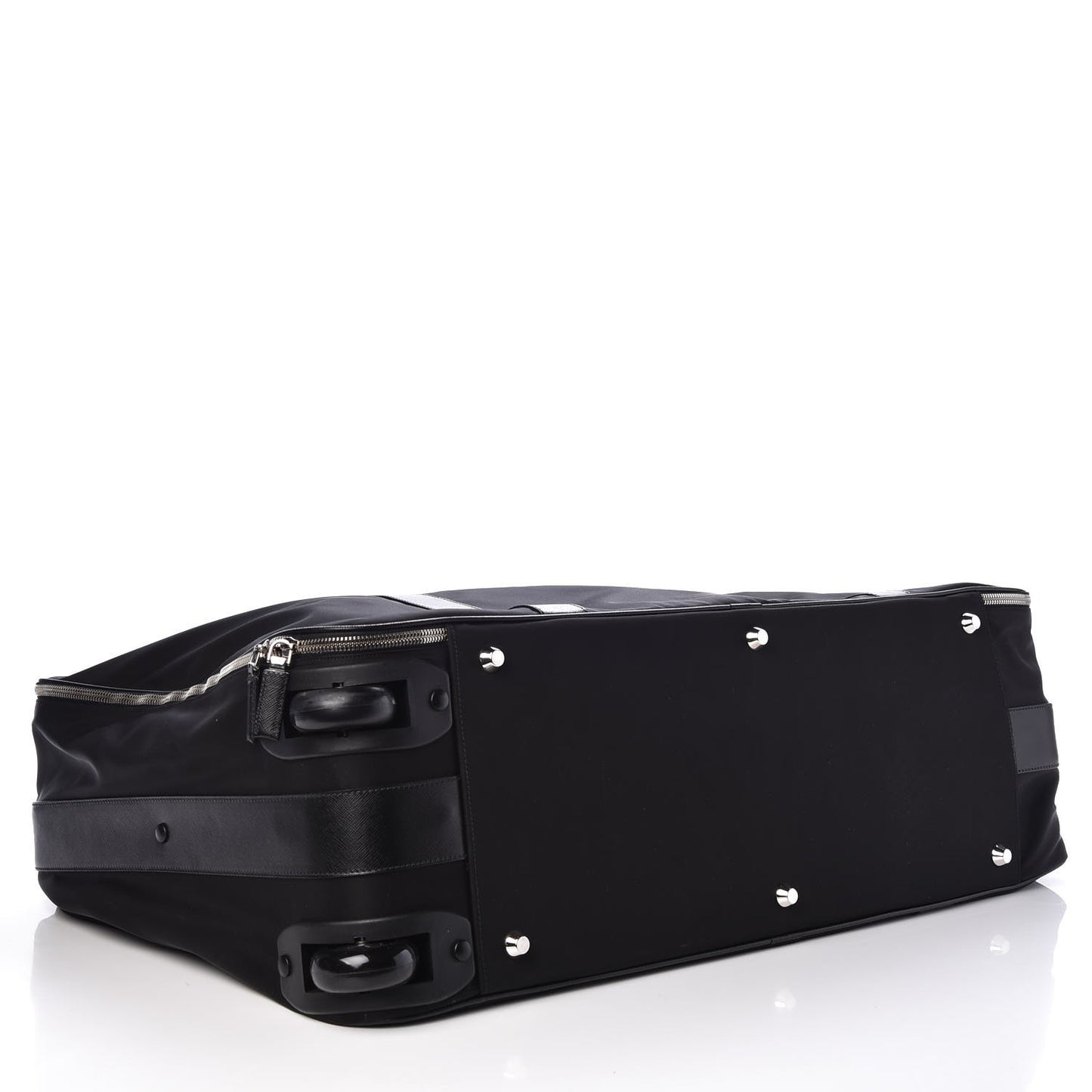 Tessuto Nylon Saffiano Suitcase Black