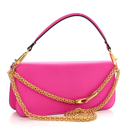 Valentino Garavani Calfskin Vlogo Loco Shoulder Bag Pink PP 2 of 9