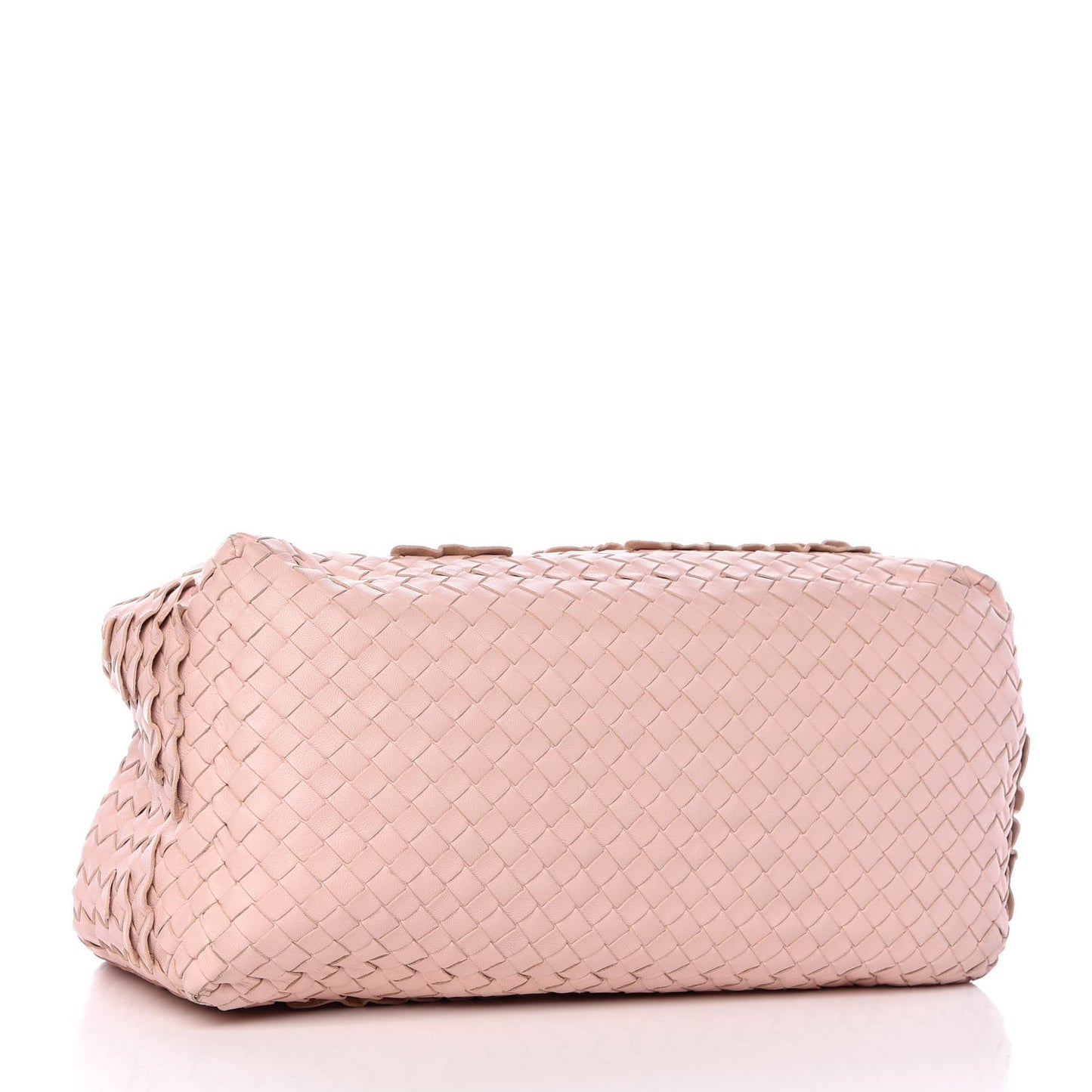 Nappa Intrecciato Ruffle Tote Petal Pink