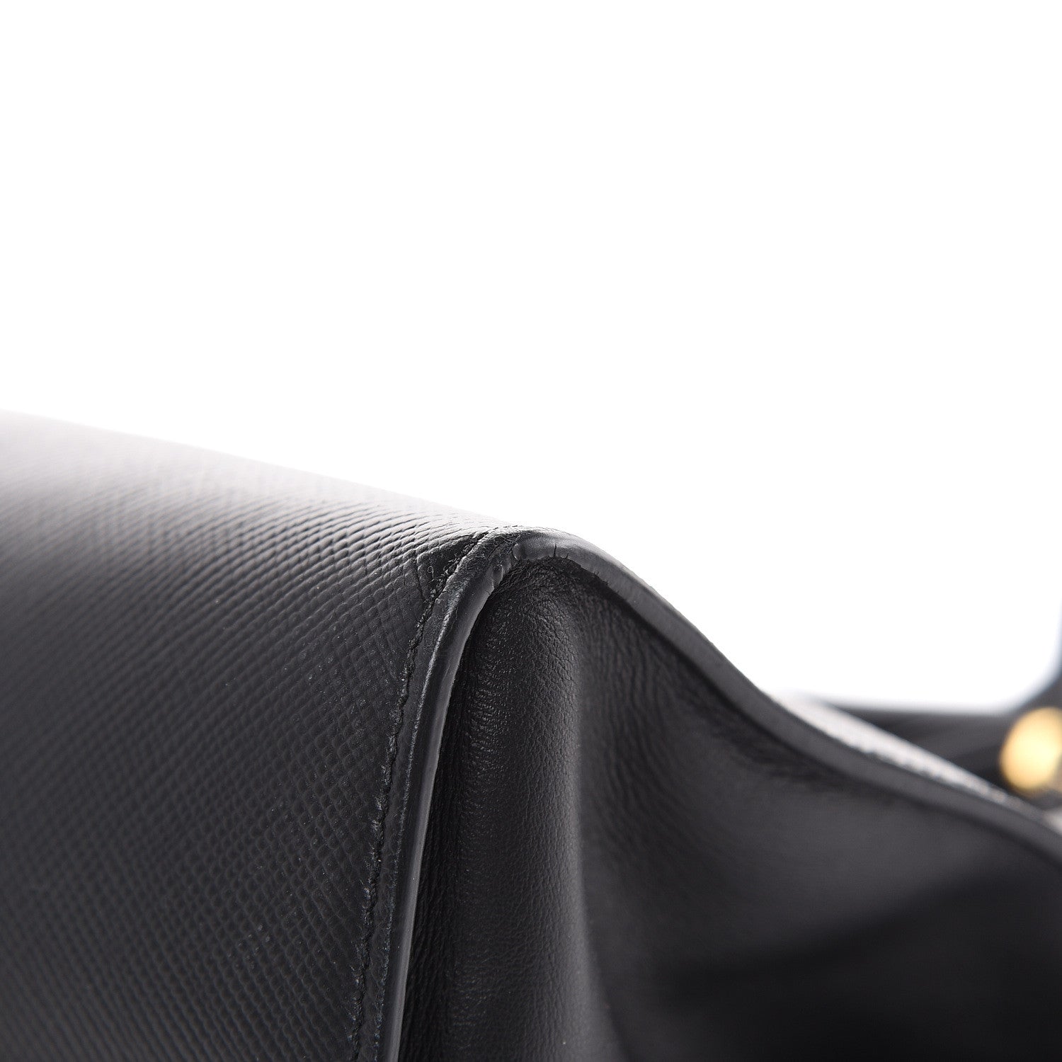 Prada Saffiano Cuir Calfskin Large Monochrome Top Handle Tote Black 11 of 13