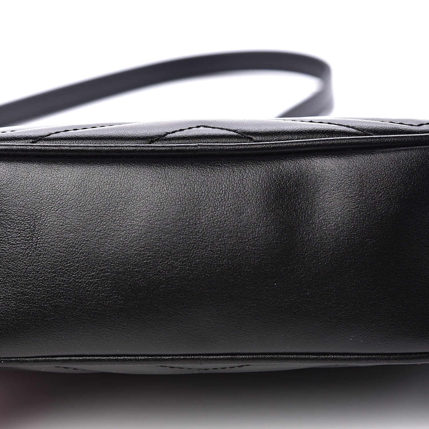 Gucci Calfskin Matelasse Mini GG Marmont Chain Shoulder Bag Black 9 of 10