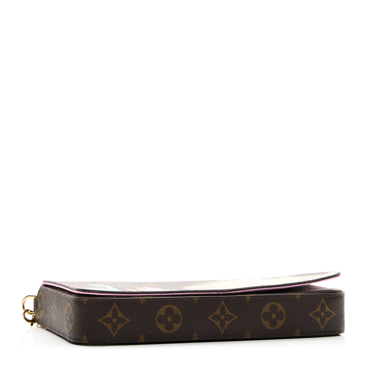 Louis Vuitton Monogram 2022 Christmas Animation Paris Pochette Felicie Chain Wallet Pink 5 of 8
