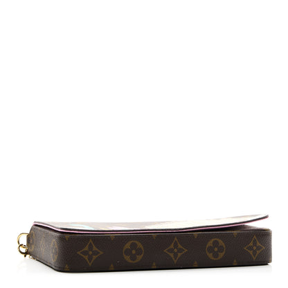 Louis Vuitton Monogram 2022 Christmas Animation Paris Pochette Felicie Chain Wallet Pink 5 of 8