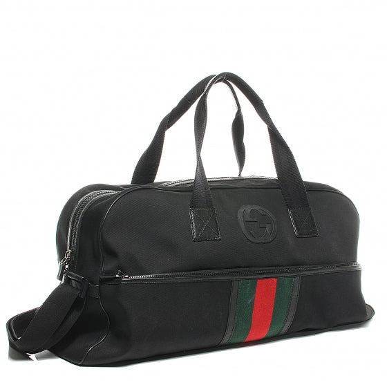 Canvas Large Parana Web Duffle Bag Black