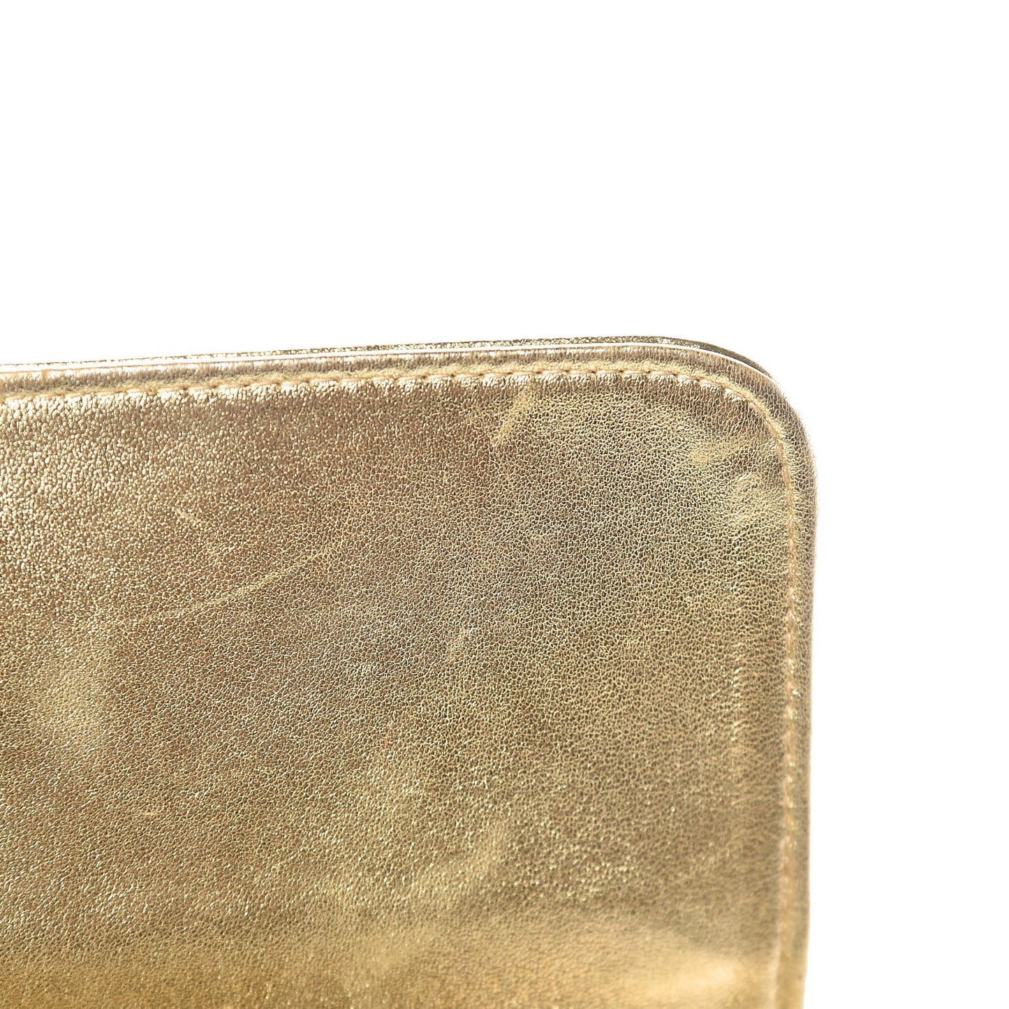 Lambskin Quilted Tassel Clutch Gold