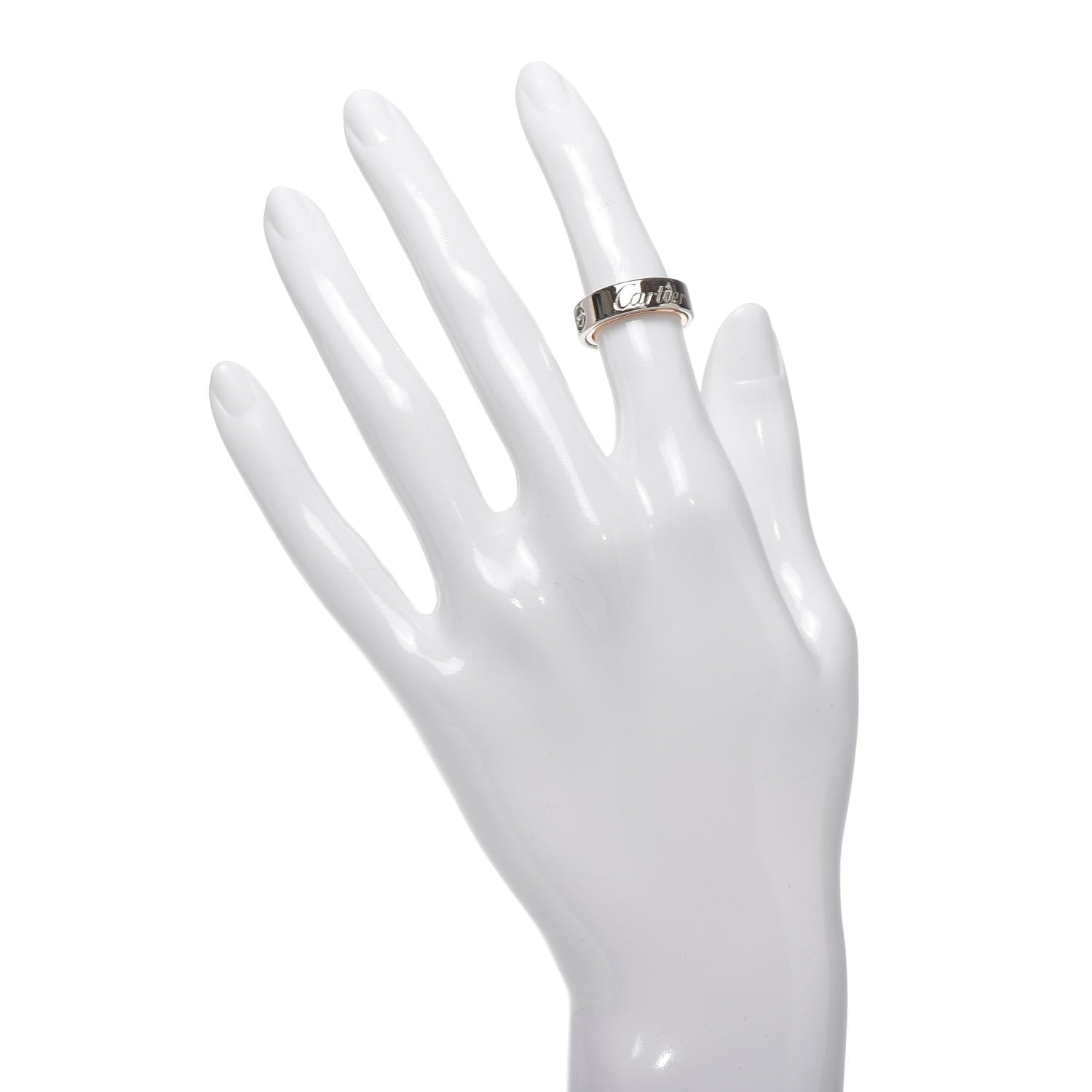 Cartier 18K White Pink Gold 5.5mm Astro LOVE Ring 47 4 2 of 8
