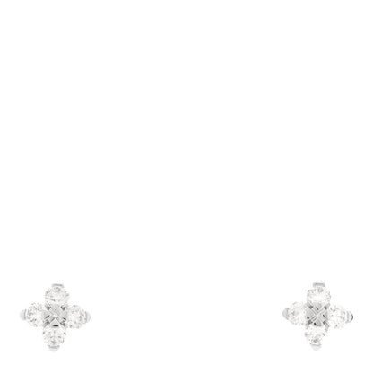 Roberto Coin 18K White Gold Diamond Love in Verona Small Flower Stud Earrings 1 of 5