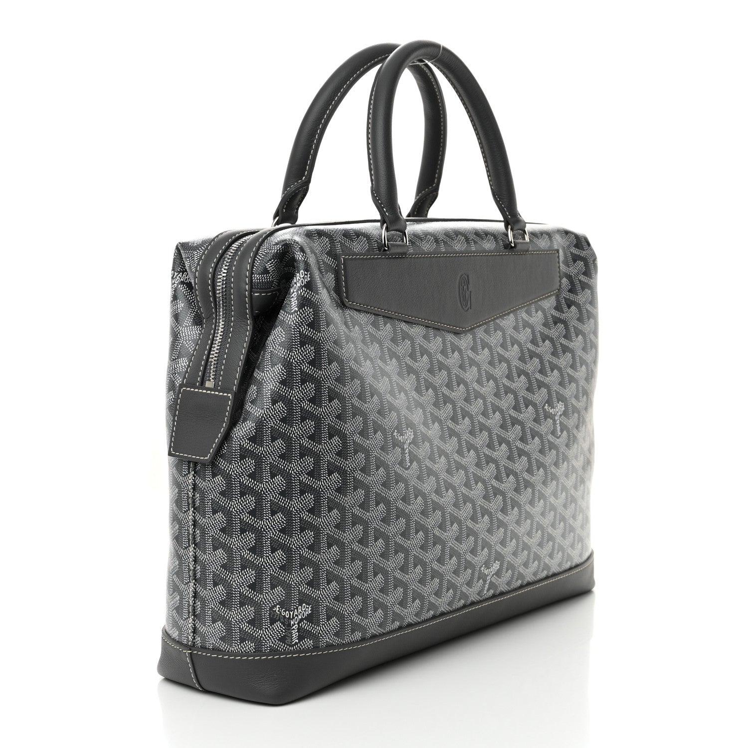 Goyard Goyardine Calfskin Cisalpin Document Case Grey 3 of 9