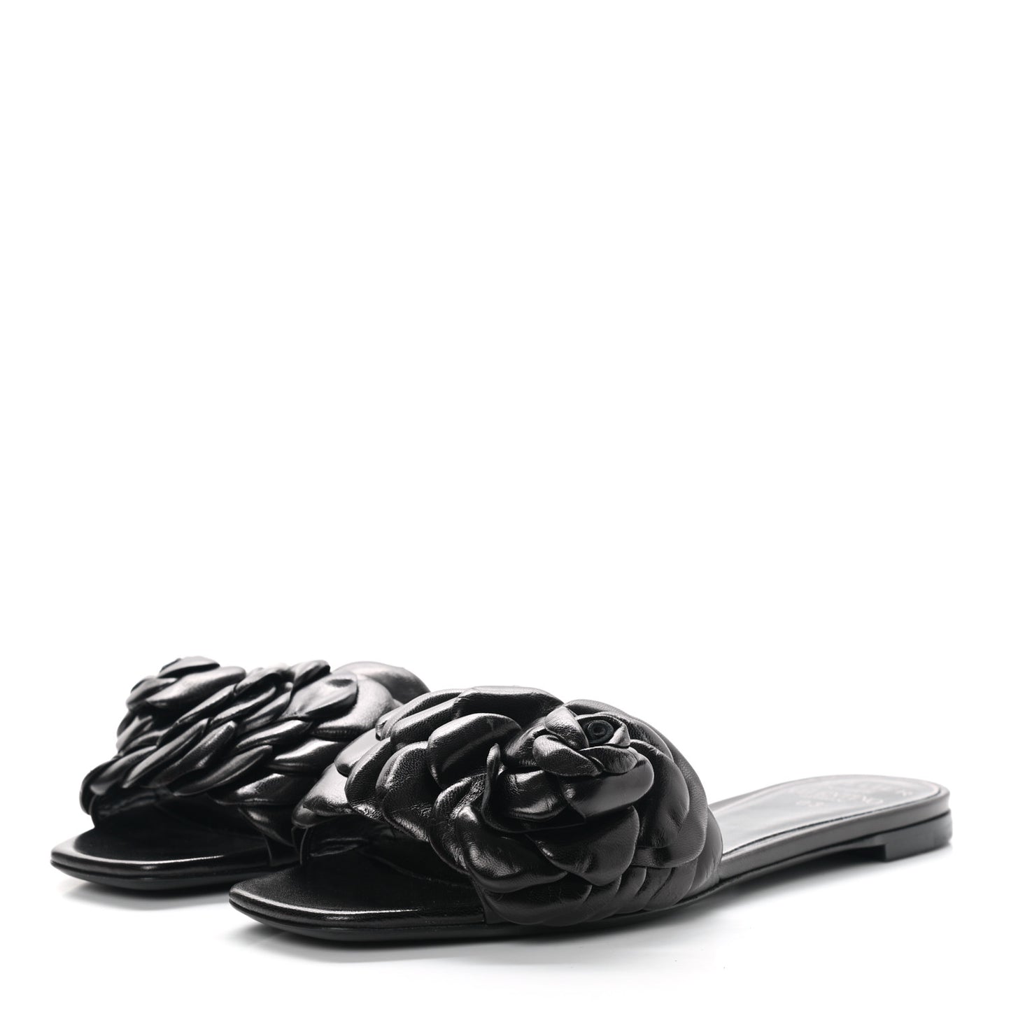 Nappa Atelier 03 Rose Edition Slide Sandals 38 Black