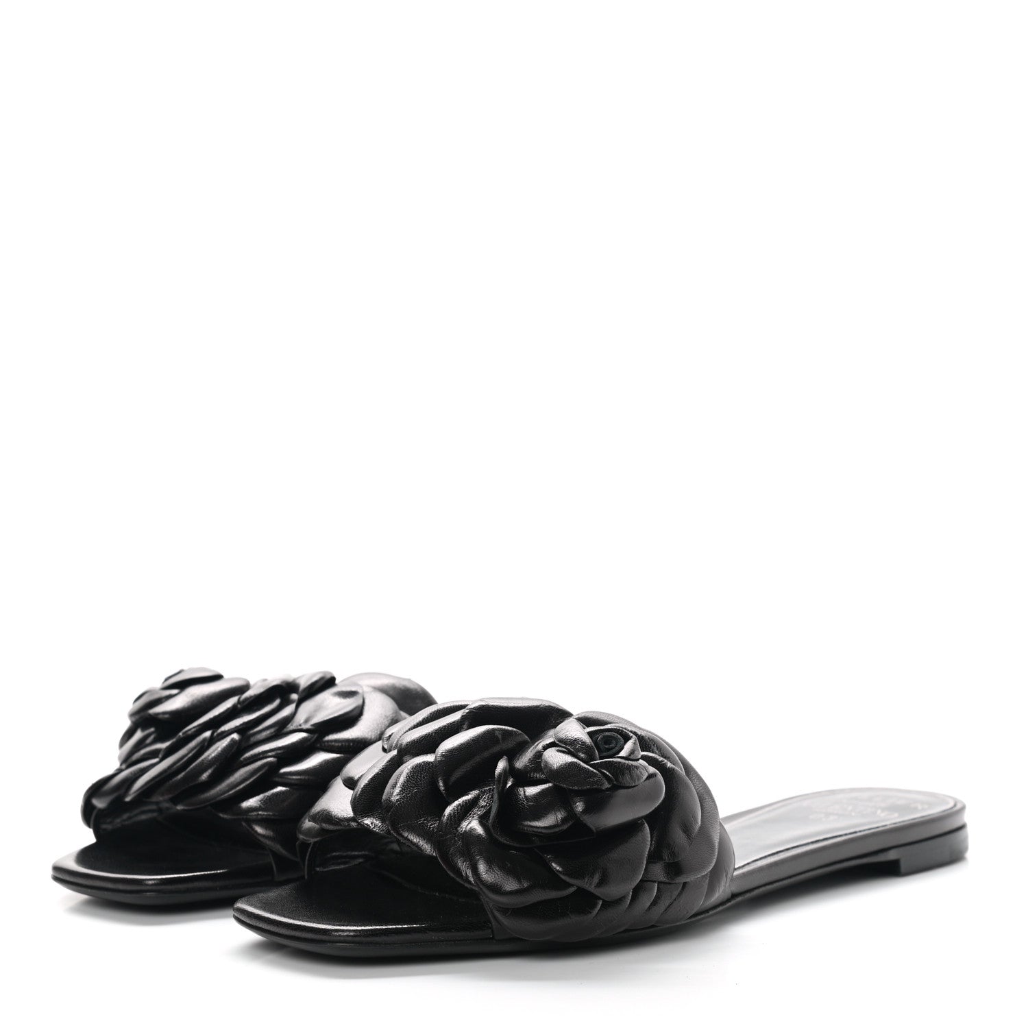 Valentino Garavani Nappa Atelier 03 Rose Edition Slide Sandals 38 Black 3 of 10