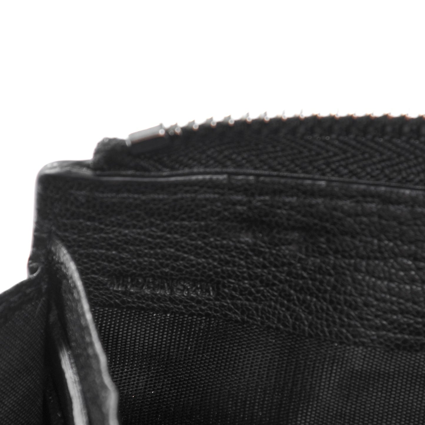 Sugar Goatskin Pandora Half Zip Long Wallet Black