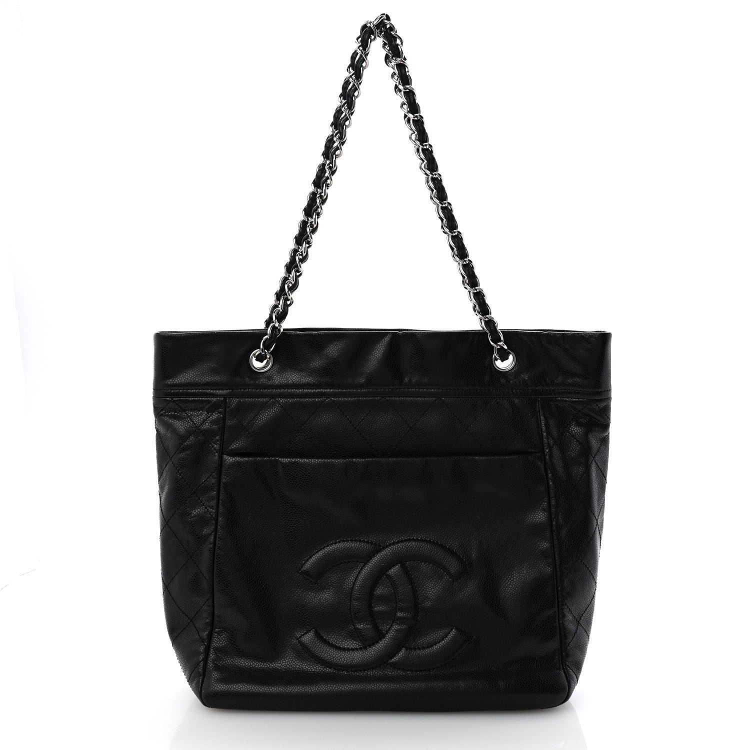 Chanel Soft Caviar Large Timeless CC Shopping Tote Black 1 of 11