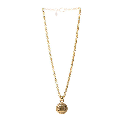 Chanel CC Chain Pendant Necklace Gold 3 of 4