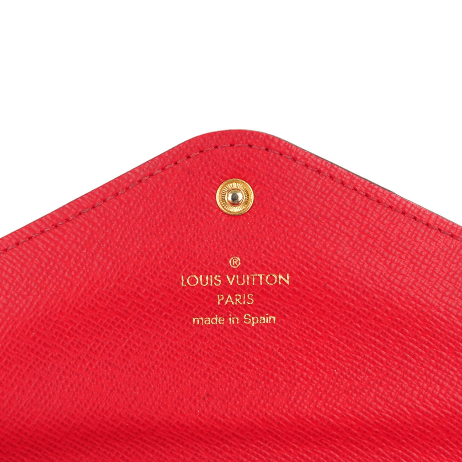 Louis Vuitton Damier Ebene Josephine Wallet Red 7 of 9