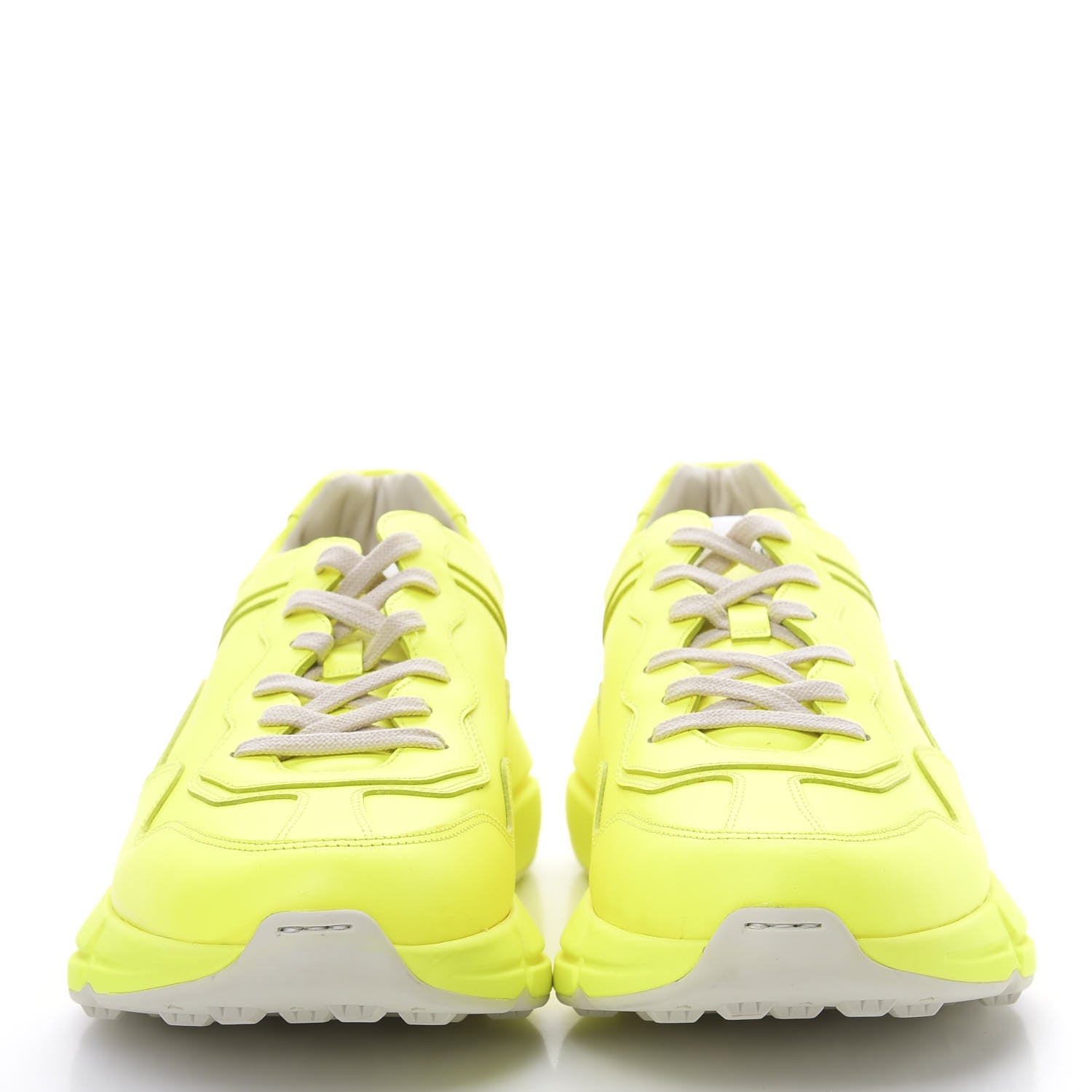 Gucci Calfskin Mens Rhyton Sneakers 12 Yellow Fluo 2 of 9