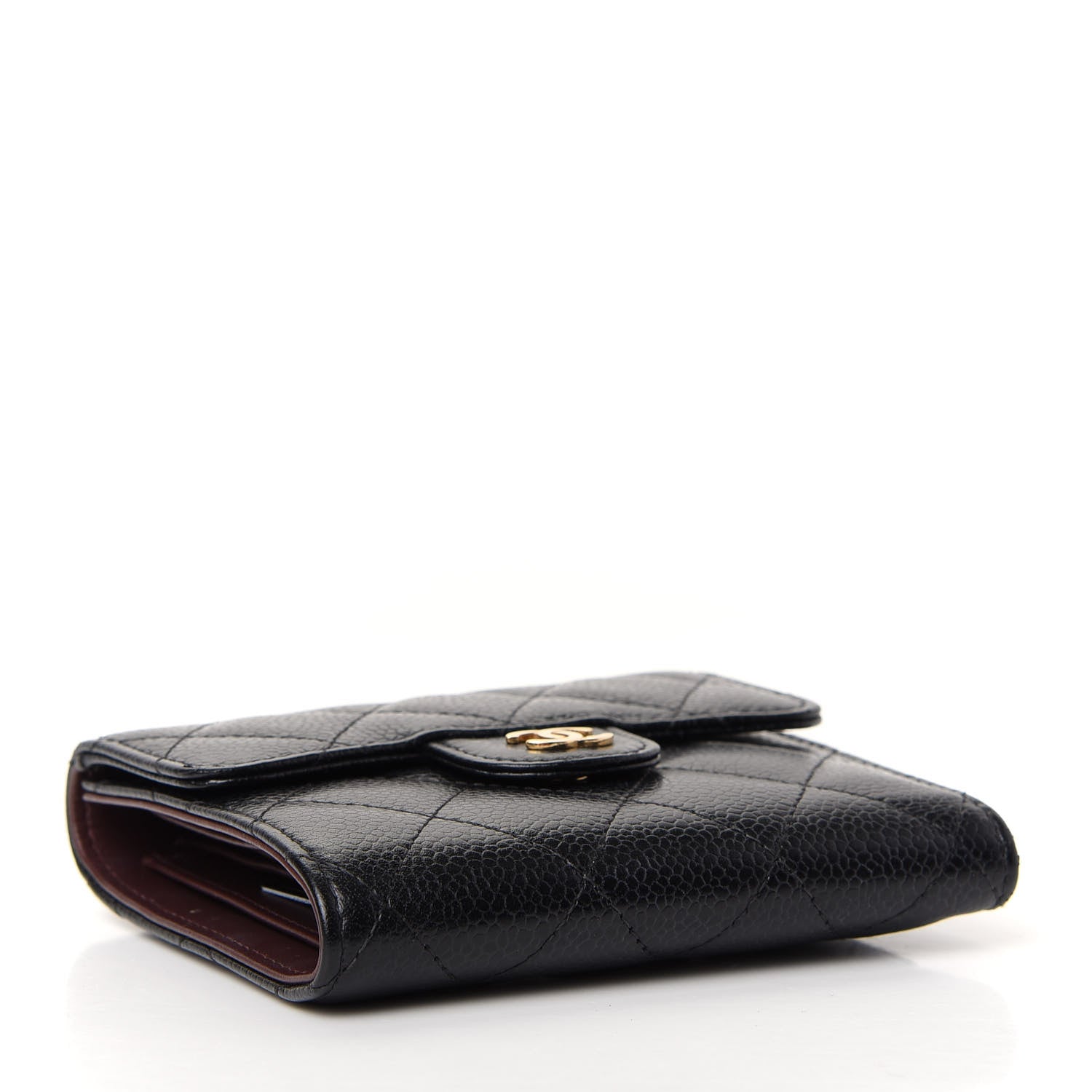 Chanel Caviar Quilted Compact Flap Wallet Black 4 of 8