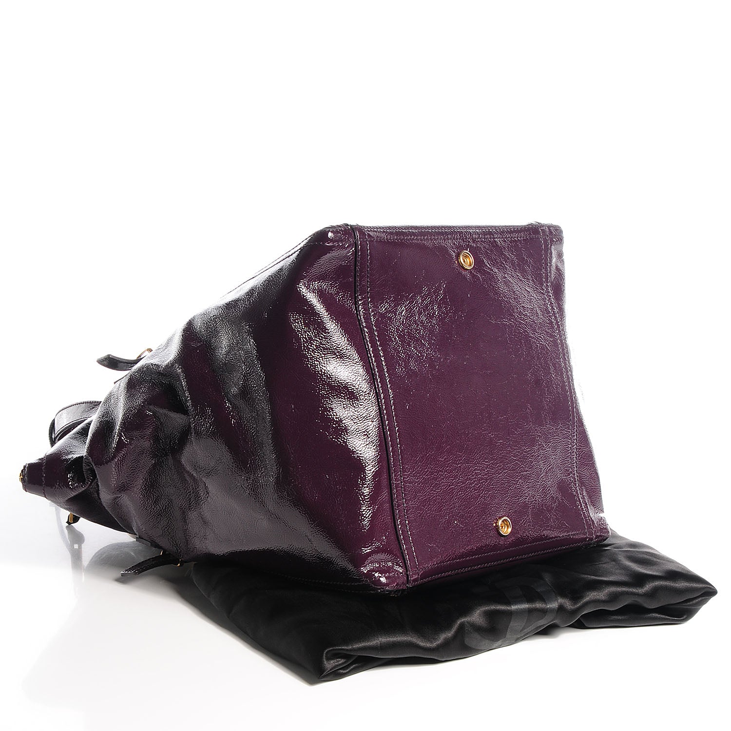 Saint Laurent Patent Medium Downtown Tote Purple 5 of 9